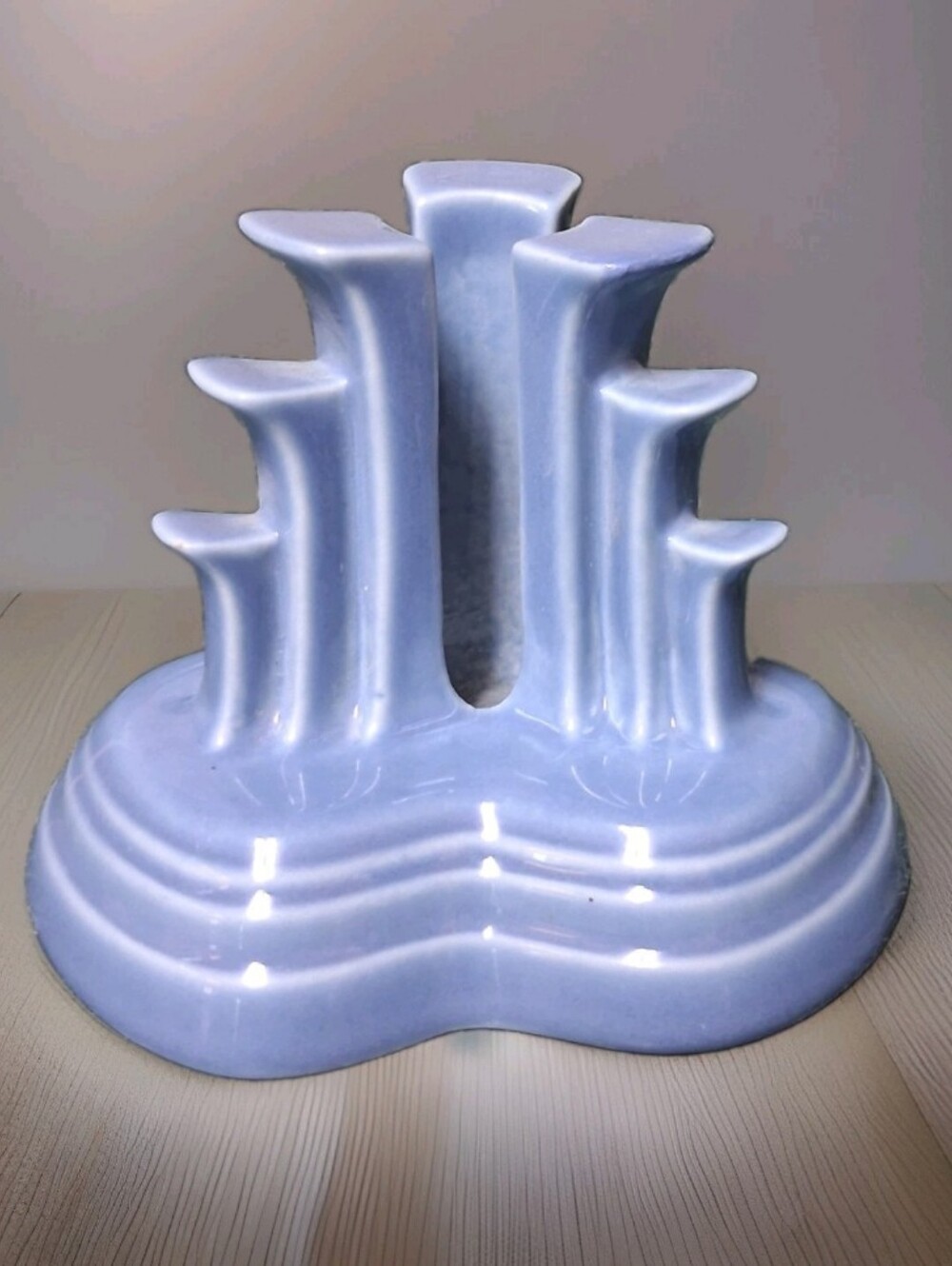Fiesta USA Pottery Blue Tripod Candle Holder